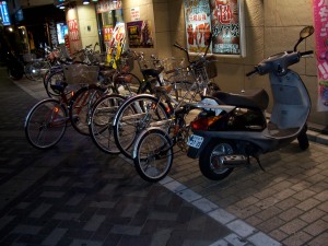 Bikes in Shinjuku.